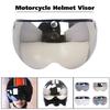 Visiera Antivento Universale a 3 Bottoni per Casco da Moto, Visiera Frontale Ribaltabile, Lente Antivento Sostitutiva per Casco da Moto