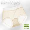 MaoRen Women's Seamless Ice Silk Antibacterial Mid-Waist Briefs