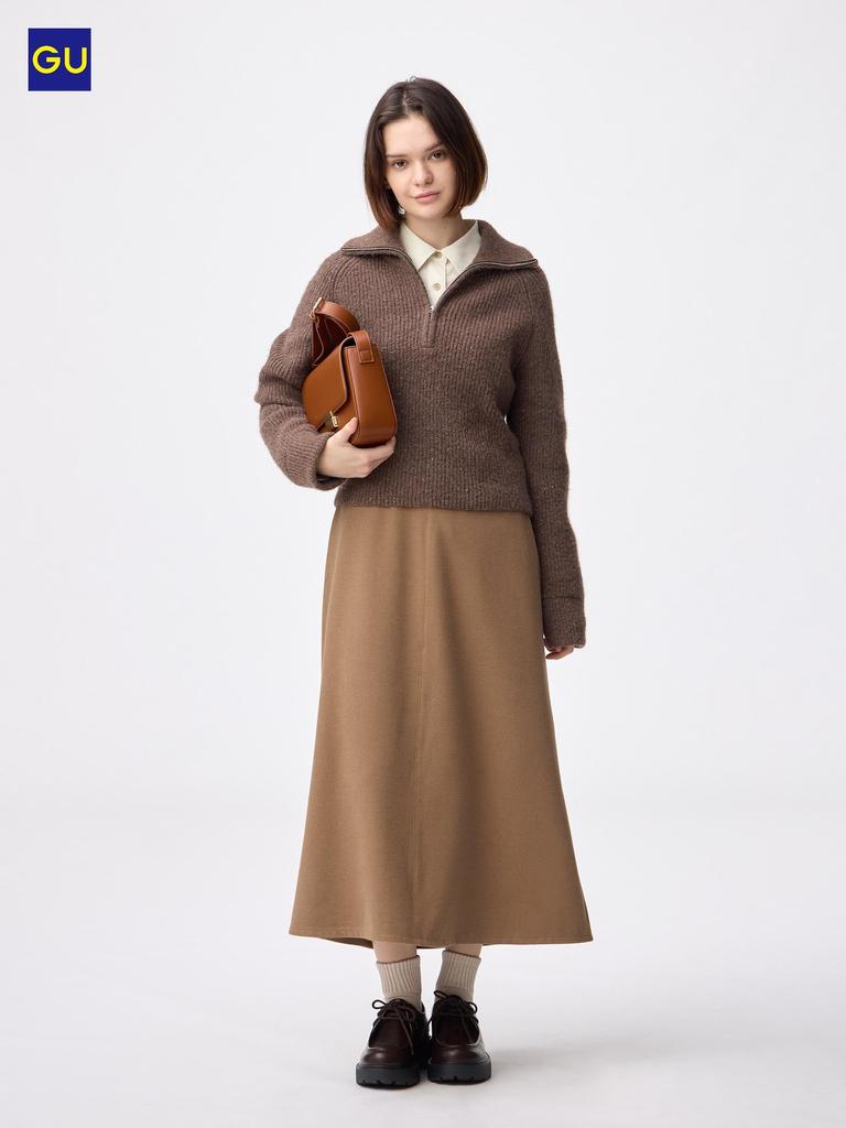 Uniqlo Gu Brushed Flare Skirt