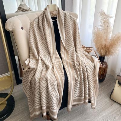 Sciarpa Sottile Primavera e Autunno Sciarpa Bicolore Imitazione Cachemire Sciarpa da Donna per Tutte le Stagioni Senso Avanzato Calda Versatile