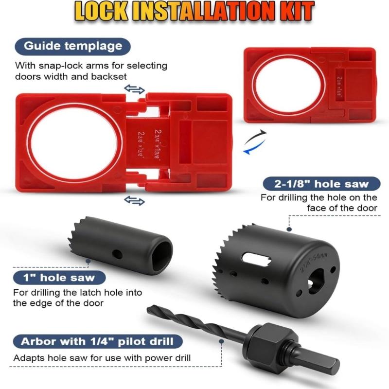 Complete Door Tool Set Feature Hinge Jigs and Locking Templates Door Hinge Jigs for Professional Installation Result