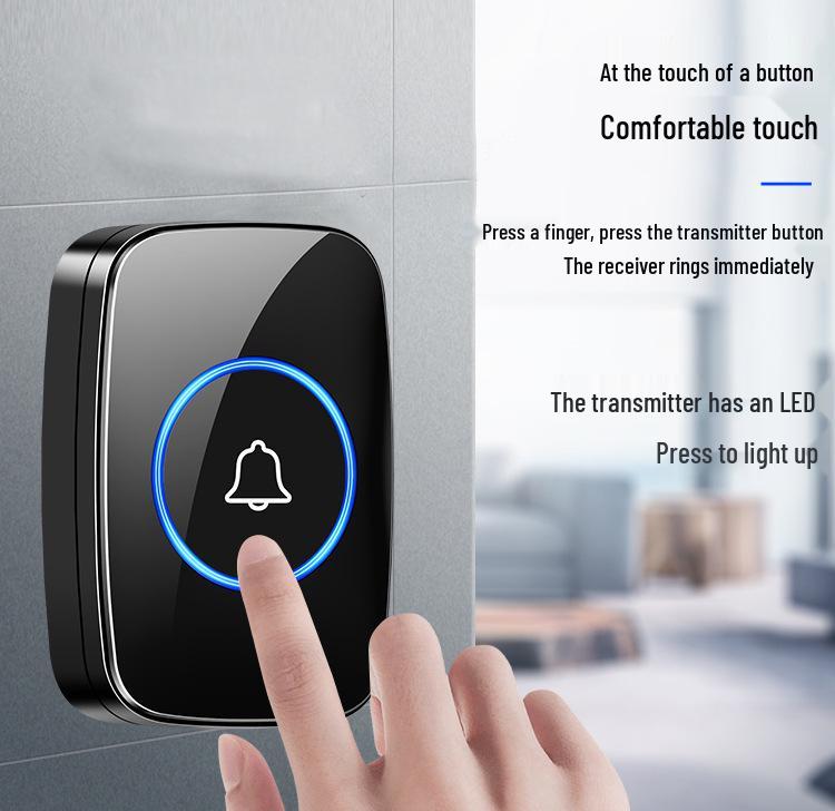 Battery-Free Wireless Doorbell with Ultra-Long Range & Waterproof Smart Pager for Elderly