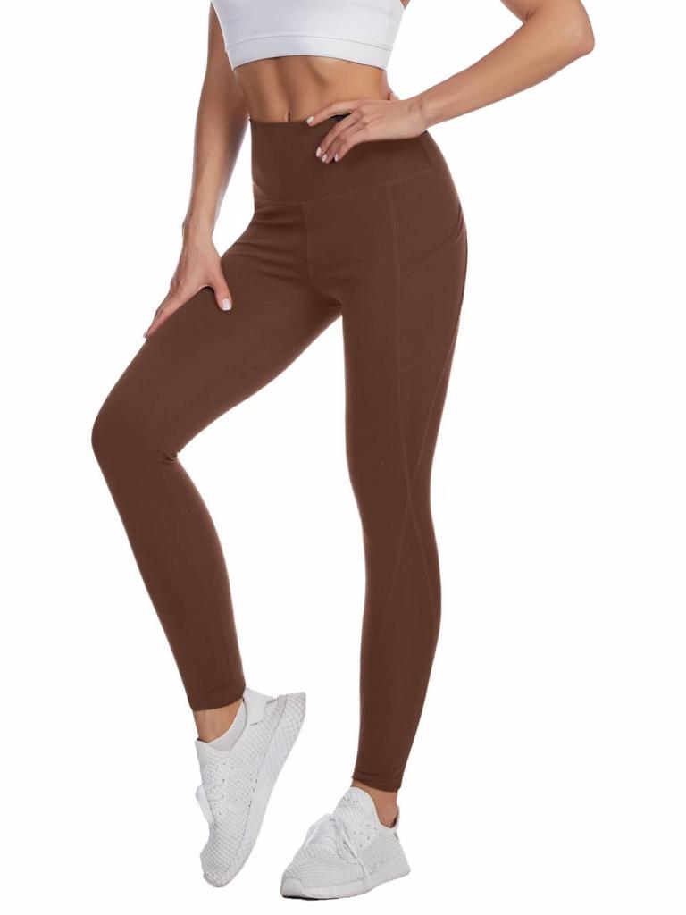 High-Waisted Yoga Pants with Side Pockets - Hip-Lifting, Slimming Sports Leggings