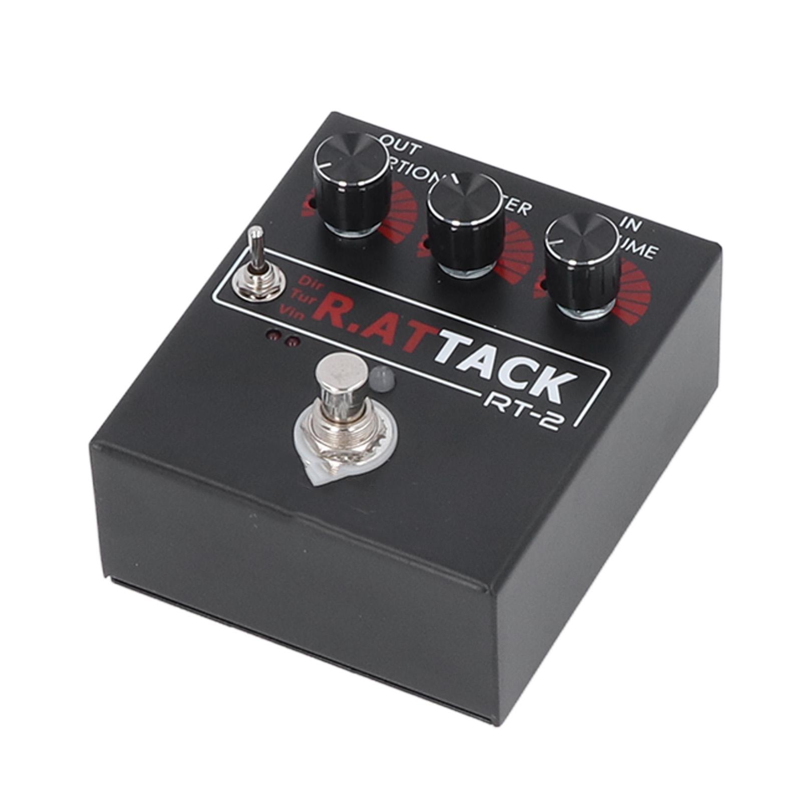 Pédale d'Effet Guitare Distortion Simple DIRTY TURBO VINTAGE 3 Vitesses TON RAT pour Basse
