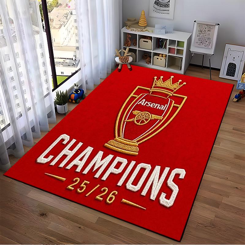 Arsenal Champions Designed Floor Mat, Suitable As a Non-slip Mat for the Living Room or Bedroom Sofa