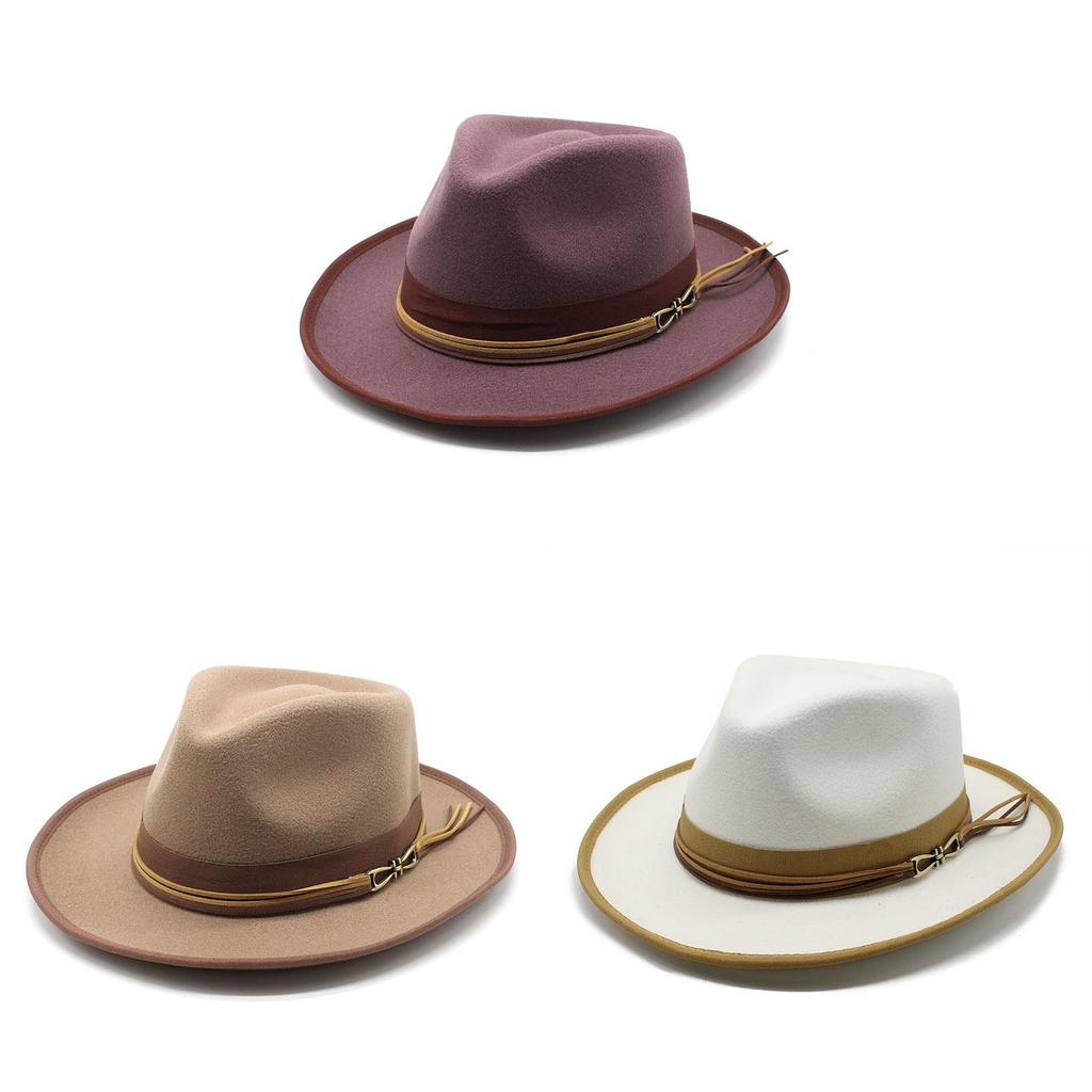 Classic Wool Felt Bowler Hat For Men With Sun Protection And Breathability