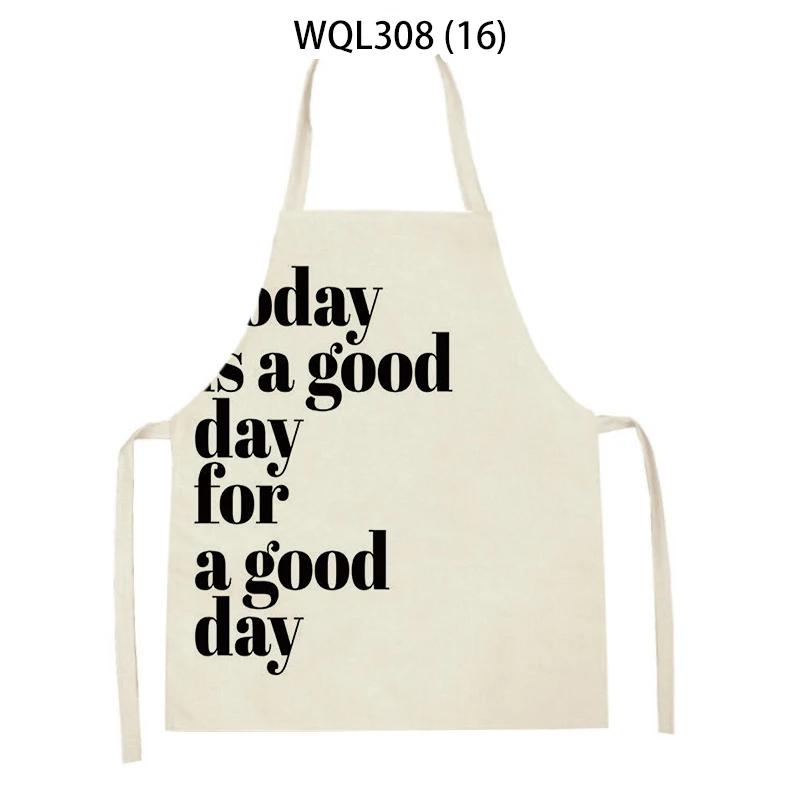 Tropical Plant Aprons for Women Men Sleeveless Kitchen Apron Letters Animal Pattern Pinafore Home Cooking Baking Cleaning Tools