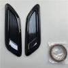 2Pcs Car Decorative Air Flow Vent Bonnet Front Hood Scoop Cover Trim Gloss Black
