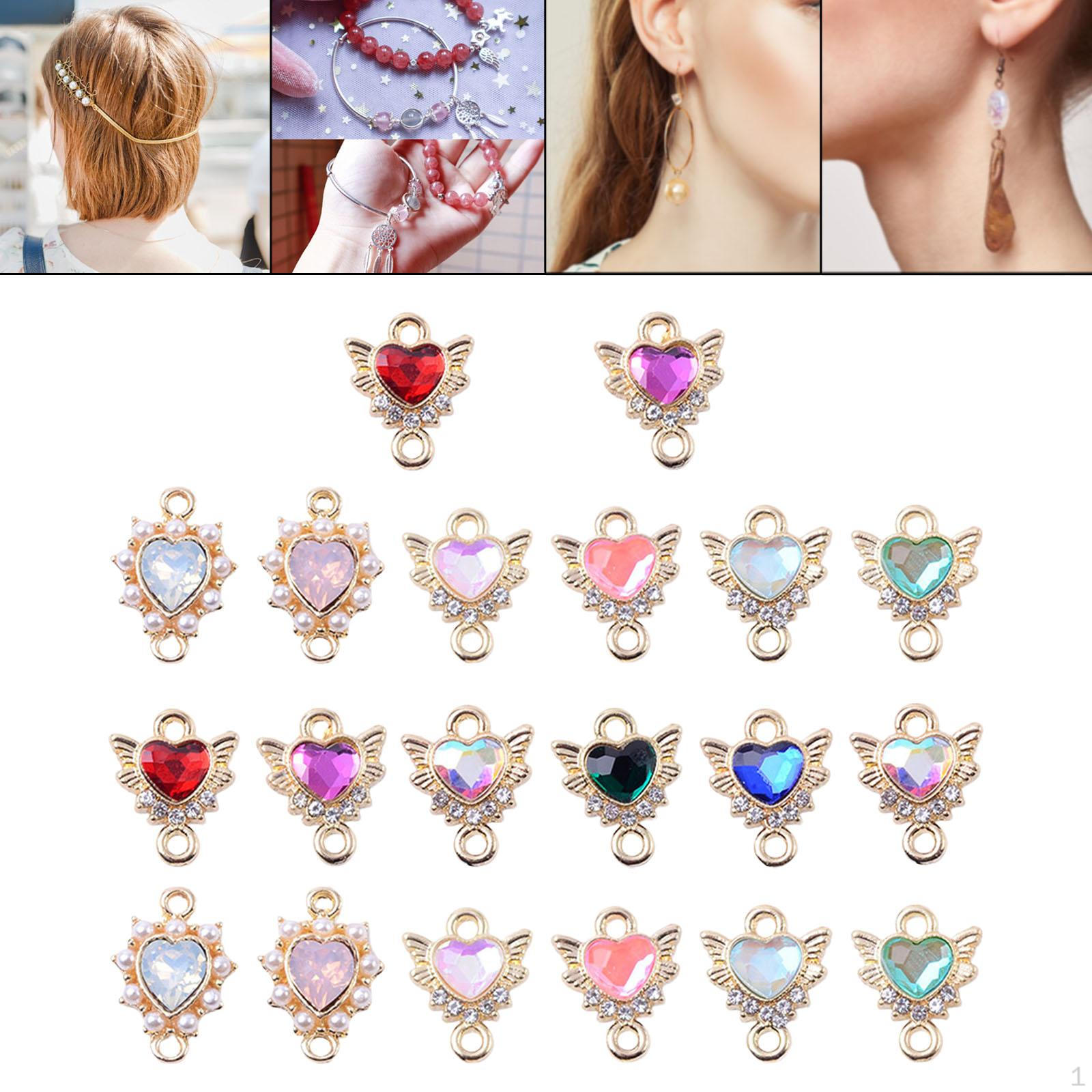 20 Pcs Heart Charms Pendants Jewelry Craft Supplies for DIY Necklace Earring Bracelet