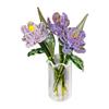 Glass Flowers Figurine with Vase Gifts Home Decorations Office Home Decor Bouquet Gift for Girlfriend Mom Women Birthday Wedding