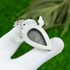 Pear Silver Sheen Obsidian Gemstone Topaz Engagement Pendant Jewelry 925 Silver