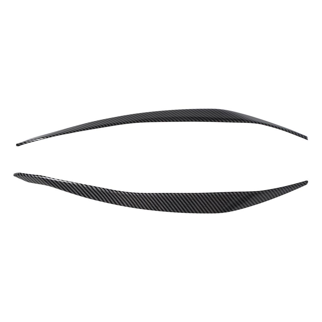 Front Headlight Eyebrow Cover ABS Black Front Headlight Lamp Eyebrow Cover Trim for 5 Series F10 LCI 2014 to 2016