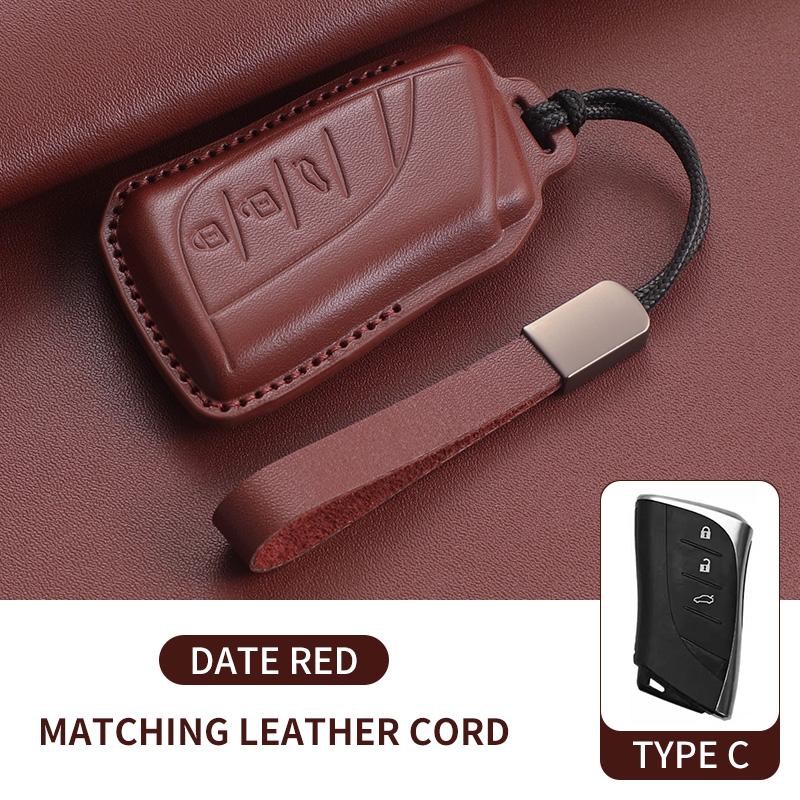 Top Layer Leather Car Key Case Cove Fob for Lexus NX GS RX IS ES GX LX RC 200 250 350 LS 450H 300H Car Keychain Accessories