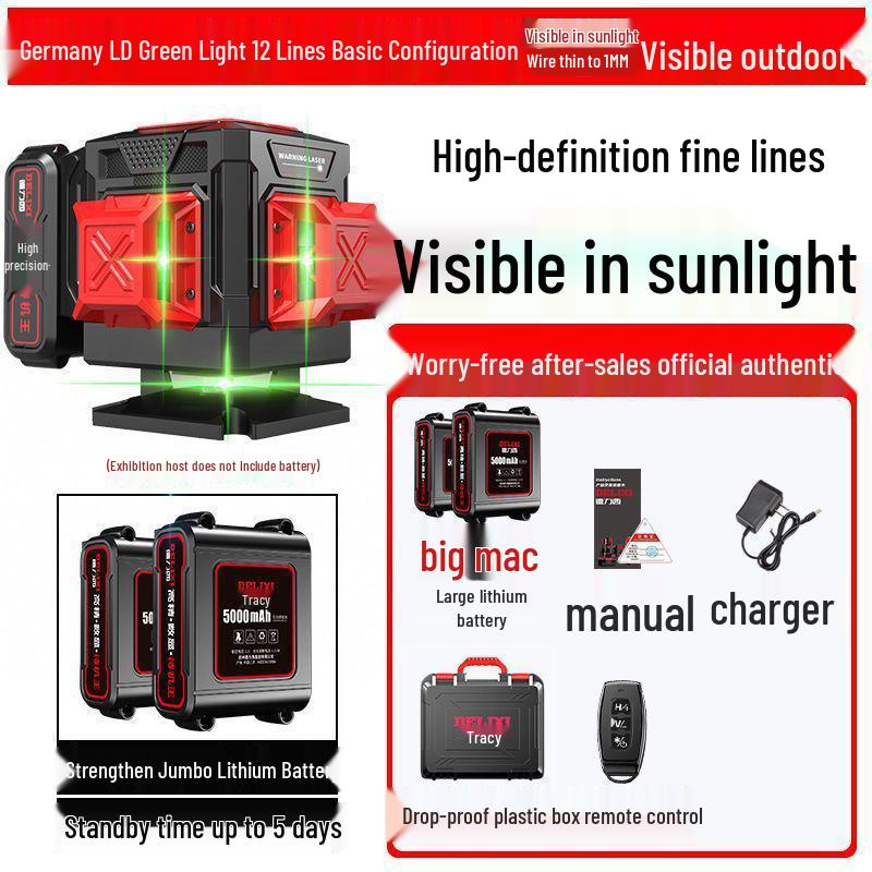 High Precision Green Laser Level: New Model Outdoor Wall and Floor Sticker