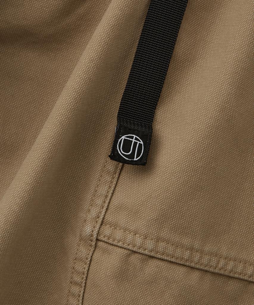 OUTSTANDING Canvas Climbing Belted Shorts_Beige
