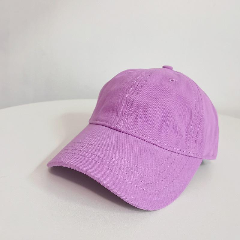 Dopamine solid color versatile baseball hat, unisex all-season commuting candy color sunshade hat with big head coverage