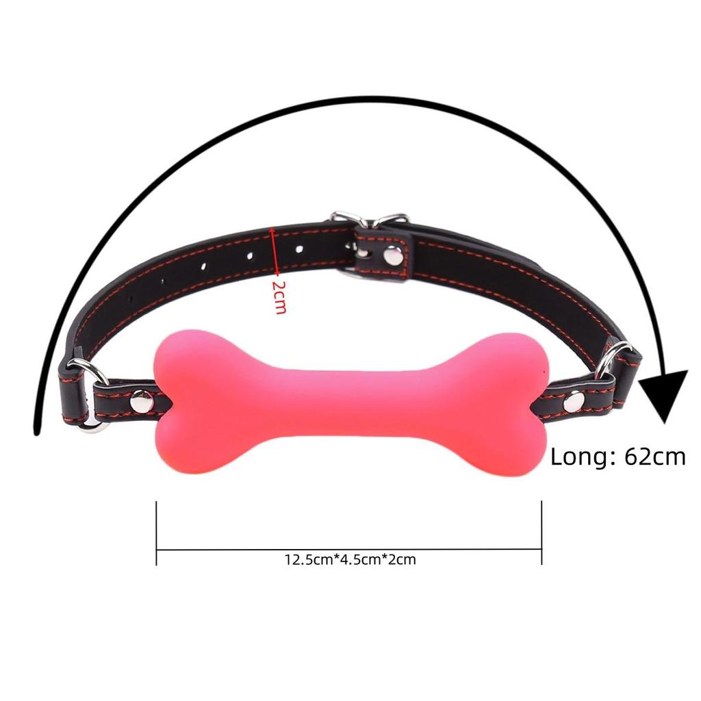 Μαλακό λουρί Στόμα σιλικόνης Dog Bone Ball Gag Open Mouth Gag BDSM Bondage Slave Gag Σεξουαλικά προϊόντα SM Παιχνίδια σεξ για γυναίκες