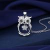 New Fashion 925 Sterling Silver Jewelry Round Zircon Pendants Necklaces Women Fine Semi Rhinestone Circle Clavicle Chain Choker