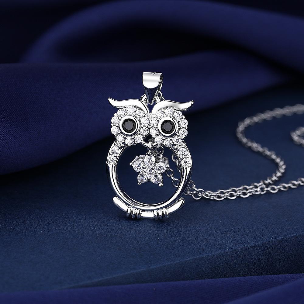 New Fashion 925 Sterling Silver Jewelry Round Zircon Pendants Necklaces Women Fine Semi Rhinestone Circle Clavicle Chain Choker