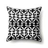 Polyester Pillowcase Peach Leather Velvet Black and White Geometric Printed Pillowcase Waist Cushion Cover Bedside Cushion Cover Bedside Cushion Cover