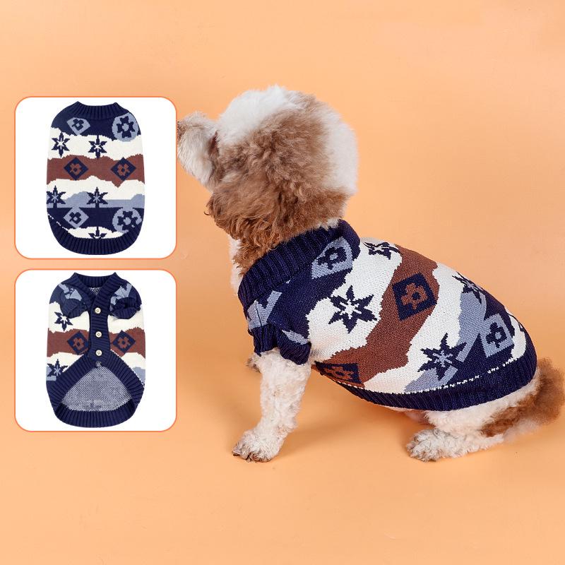 Caldo maglione invernale in maglia per animali domestici - Design a due zampe - Per cani e gatti di piccola taglia