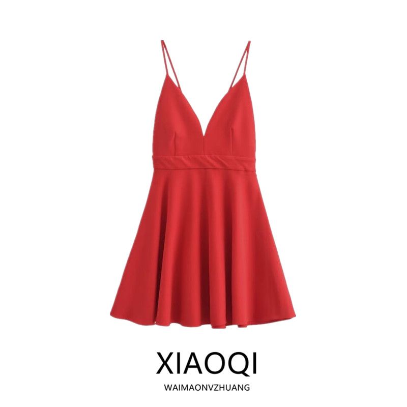 Fashion Style 2024 Autumn New Women's Clothing V-neck Brace Back Rhinestone Bows Dress 9878160