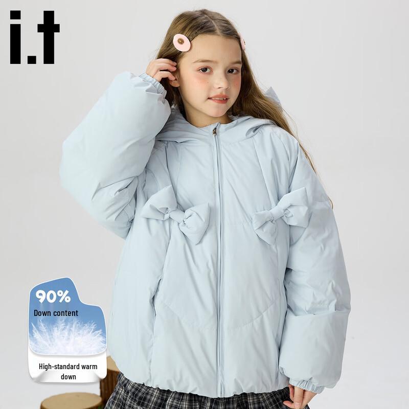 izzue Kids 2025 Winter Hooded Duck Down Jacket 170/84 синий