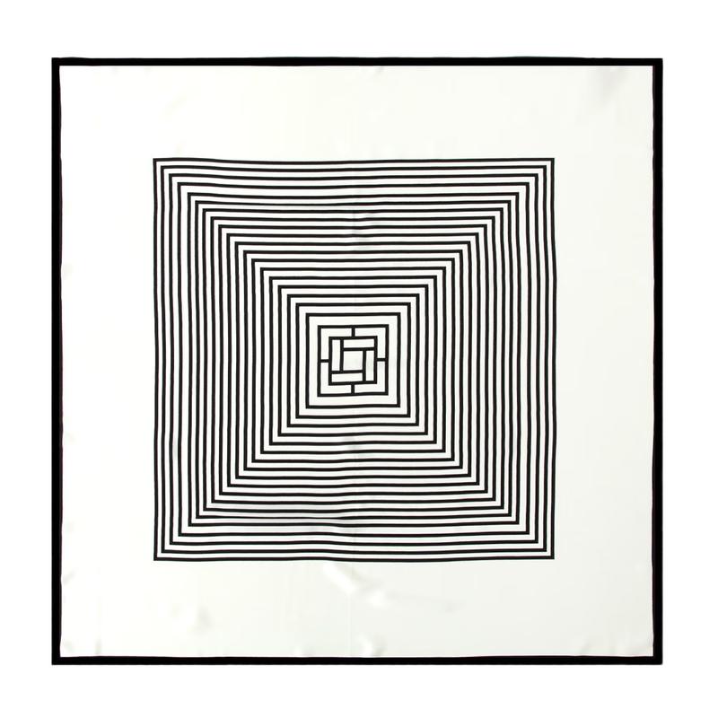 Женский большой квадратный шарф и шаль из 100% шелка-тусса 88x88 cm