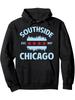 Men'S Southside Chicago Skyline Sweatshirt Loose Fit Casual & Sporty Pullover Sweatshirt Chicago-Themed Graphic Apparel for Fall W