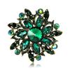 Popular Exquisite Alloy Rhinestone Glass Brooch High-End Temperament Women'S Suit Coat Corsage Jewelry Pin
