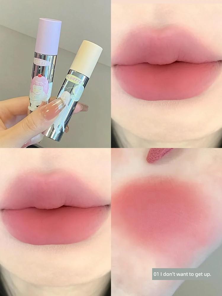 Flortte FLORTTE Milk Pastry Lip Balm Girls' Dormitory Matte Finish Velvet Lip Mud Lip Lacquer Lipstick