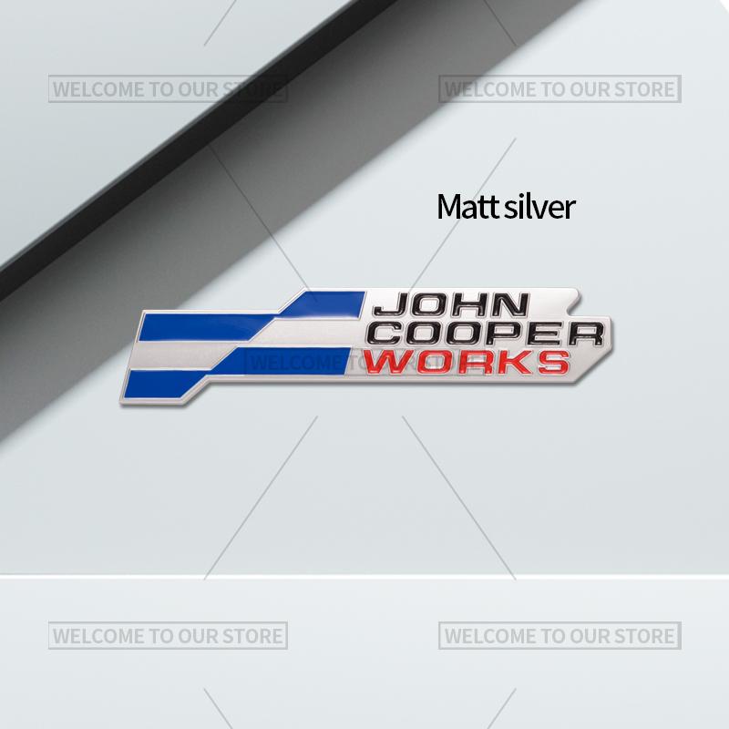 3D Car John Cooper Works Grille Emblem JCW Badge Metal Stickers Rear Trunk Decals For Mini Cooper S F66 F65 F67 U25 J01 J05 R61
