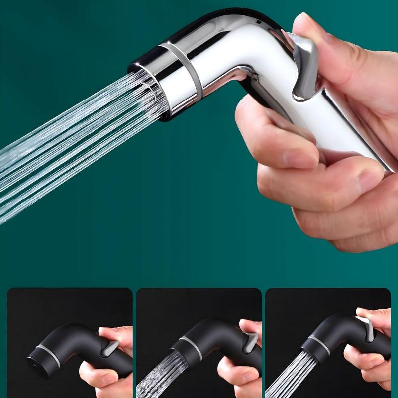 Bidet Toilet Spray Silver Self Clean Handheld Bathroom Bidet Shower Head Faucet Spray Nozzle Holder Hose for Toilet Seat