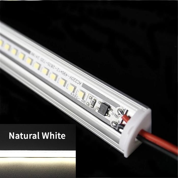 1-20pcs 0.5M AC220V V-type LED Corner Strip Lights 5W Wall Aluminum Profile Milky/Clear Cover Channel Cabinet Tube Bar Lighting