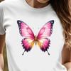 Pink Watercolor Butterfly T-Shirt | Hand-Painted Style, 10 Colors