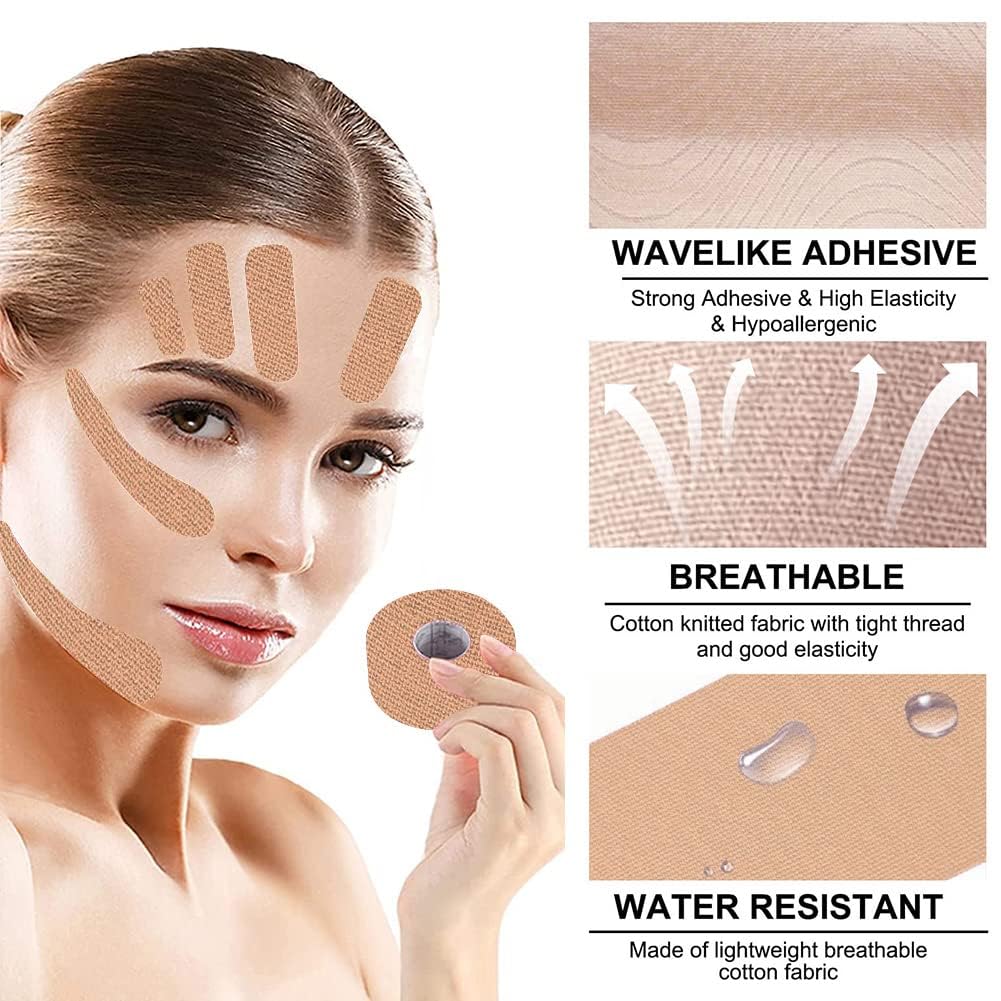 MYYNTI 2 in 1 FaceLiftTape Forehead Tape for Anti Wrinkle Patches FaceLifting Tape for Full Face and Neck Multifunctional Face TighteningTape for