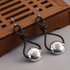 Delicate Flower Round Silver Color Earrings for Women Metal Inlaid Dangle Earrings Jewelry Trendy Female Gift