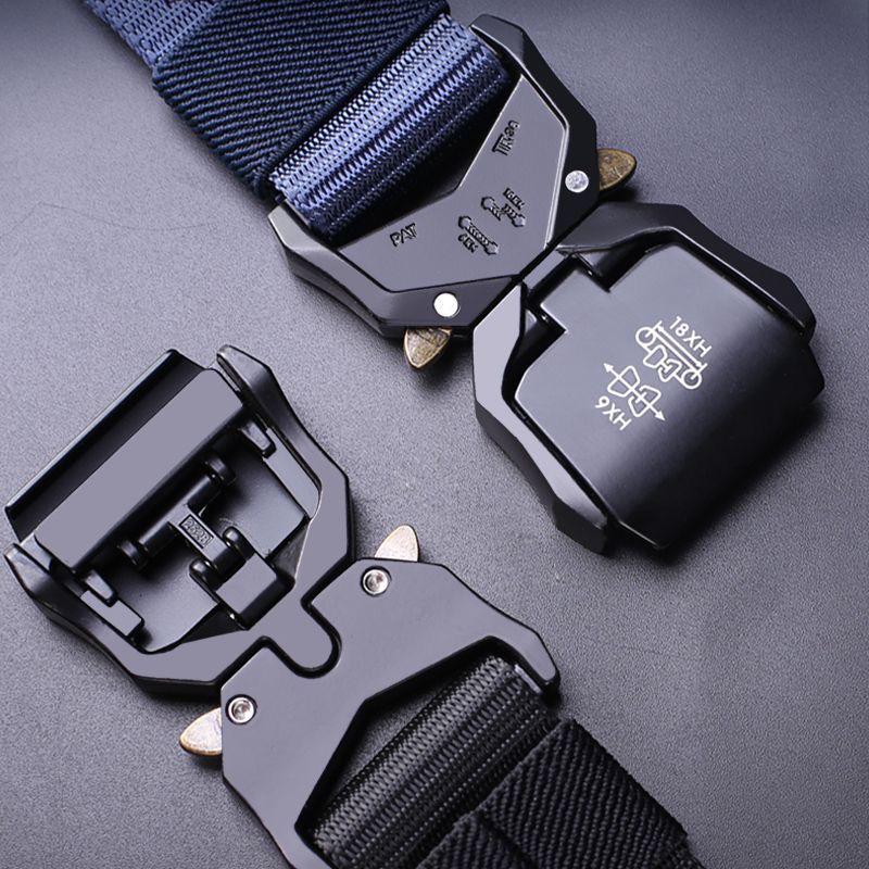 Men's Quick-Release Nylon Tactical Belt with Alloy Buckle