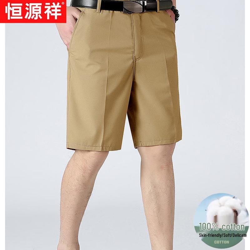 

Hengyuanxiang Men s Mid-Length Cotton Casual Shorts 32