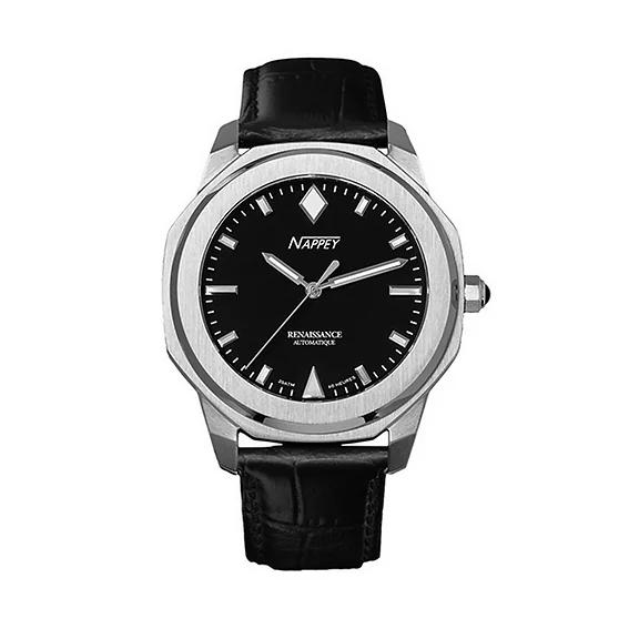 Nappey Renaissance Steel And Black Automatic NY41-AD1M-3B6A 200M Unisex Watch