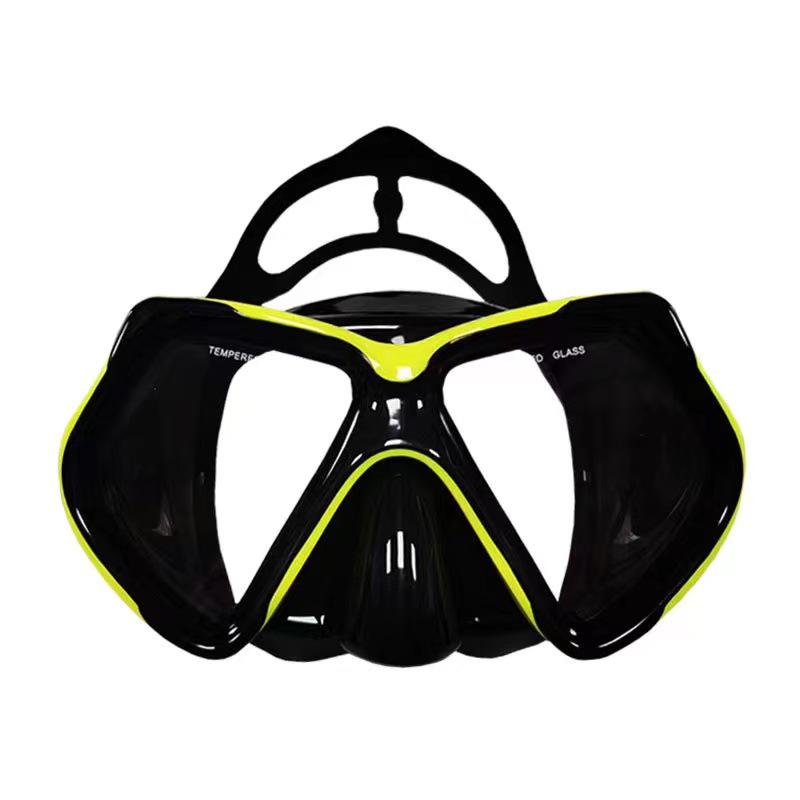 Adult Two-Piece Snorkeling Set: Large Frame Waterproof Anti-Fog Goggles & Snorkel Tube