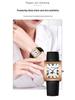 Sanda Women's Retro Quartz Waterproof Watch with Roman Numerals, Moon Phase, and Light Luxury Design - Square Model 9122.