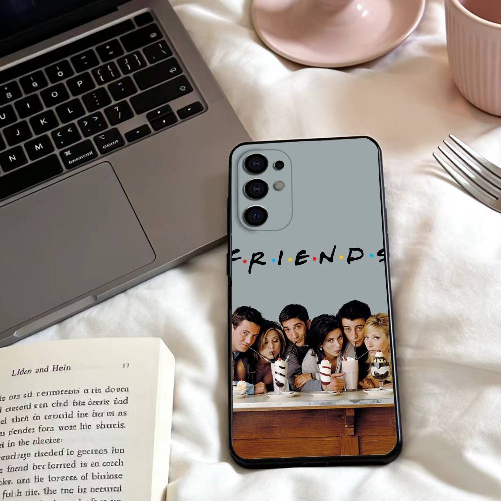 TV Friends Phone Case For Samsung S25,24,23,22,30,21,10,9,Ultra,Plus,Lite,FE,4,5 G Soft Black Case
