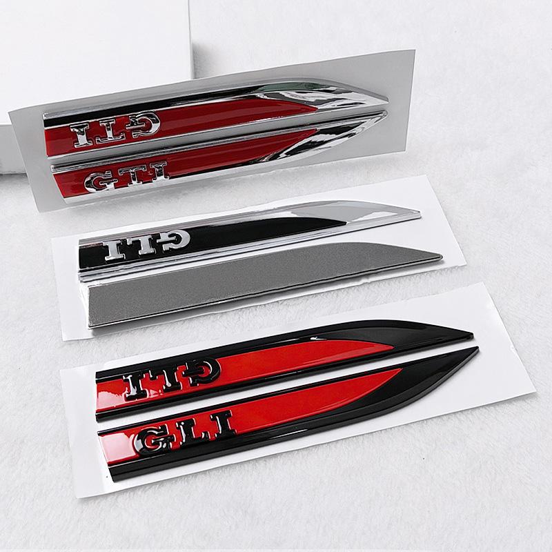 Hot 2pcs Rline R GTI GLI Emblem Car Fender Side Wing Auto Sticker Accessories For Volkswagen VW Golf MK8 Polo Passat Magotan Tig