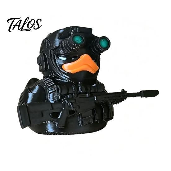 Trendy Military Desktop Decor Tactical Night Vision Duck Figurine, Cool Statue, Desk for Gamers Gear Model Collectors, 4 Colors Available, Car