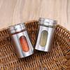 ZISIZ Stainless Steel Glass Spice Jar