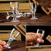 6+1 Set of Cups with Decanter Unique Mini Wine Shot Glasses Sake Spirits Cup Clear Alcohol Mini Liquor Shot Glass Luxur Drinking