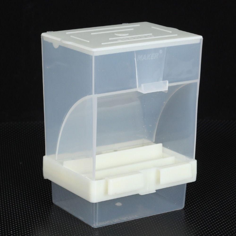 

Hold 400g / 14oz Seed Parrot Automatic Spill Food Box Plastic No-Mess Bird Feeder