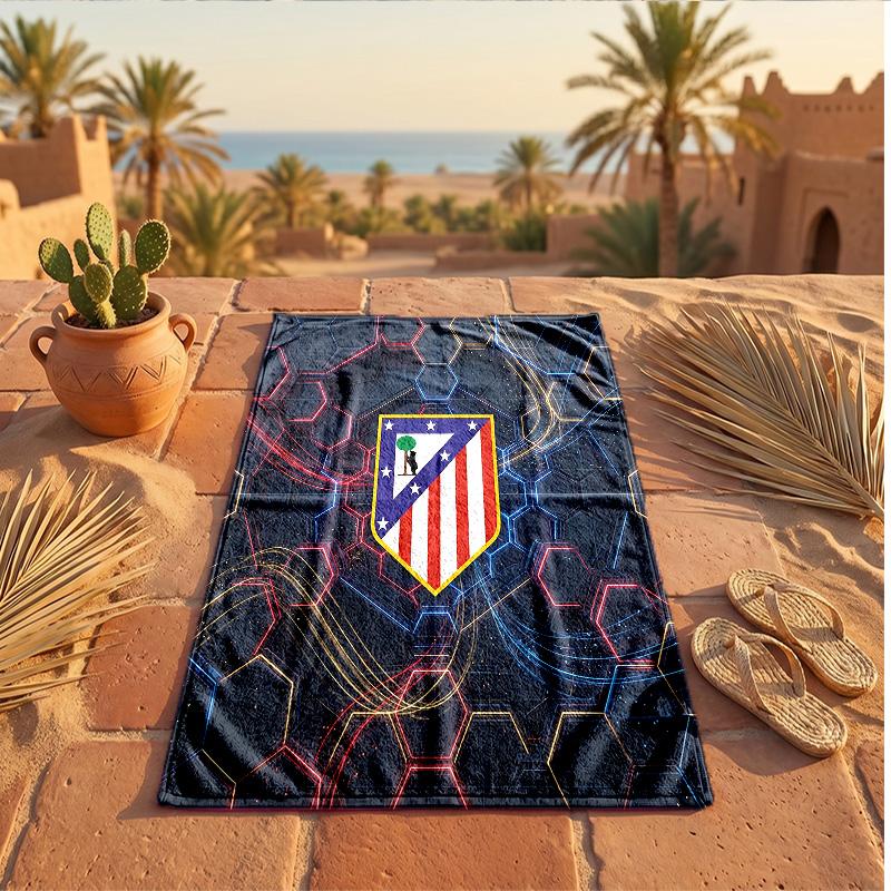 Atletico Madrid Print Microfiber Beach Towel Quick Dry Absorbent Large Towel For Beach Swimming Travel