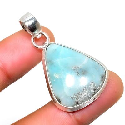 Χειροποίητο μενταγιόν Republic Larimar Gemstone 925, επιχρυσωμένο, 1,51"